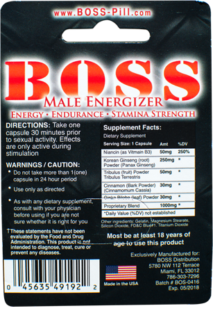 Pastilla BOSS LIFISTYLE (VIAGRA MASCULINO NATURAL)